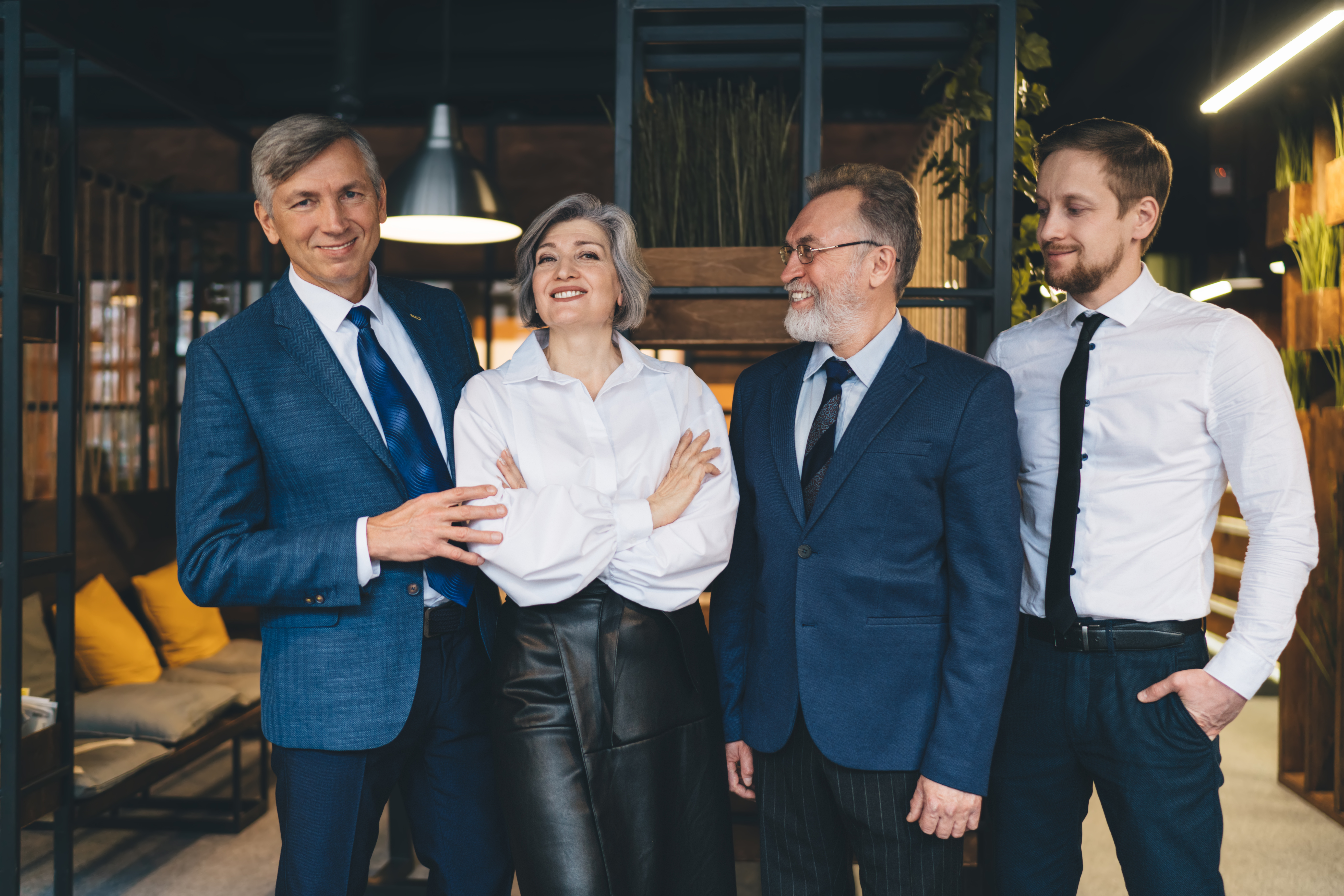 Smiling Group Of Coworkers Standing In Light Moder 2025 04 01 04 10 20 Utc